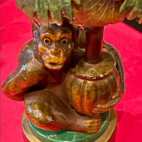 CHARMING VINTAGE MONKEY CANDLE HOLDER - Picture 5 of 6